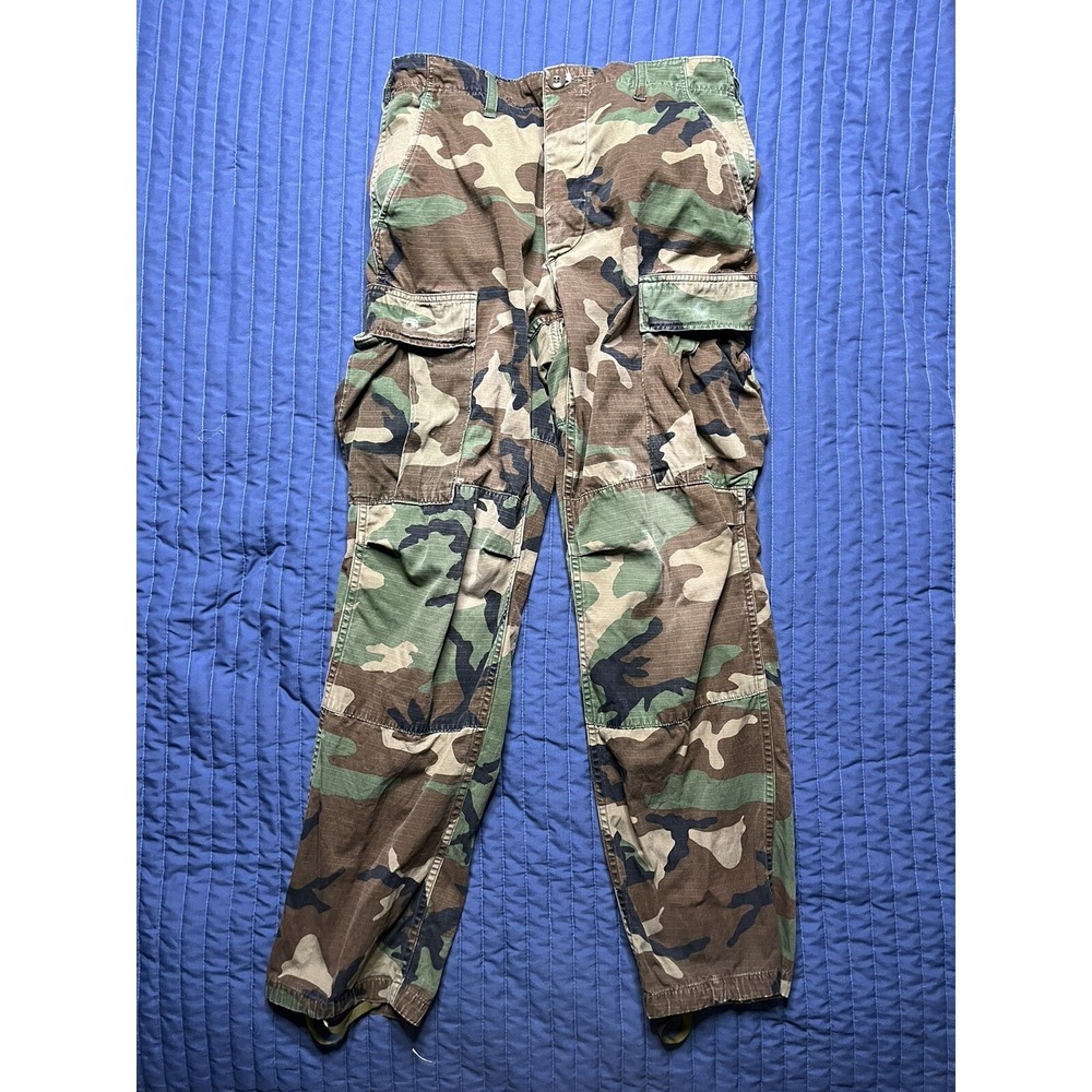 Army Woodland Camo Cargo Pants Men's Size Small Regular 8415-01-184-1346
